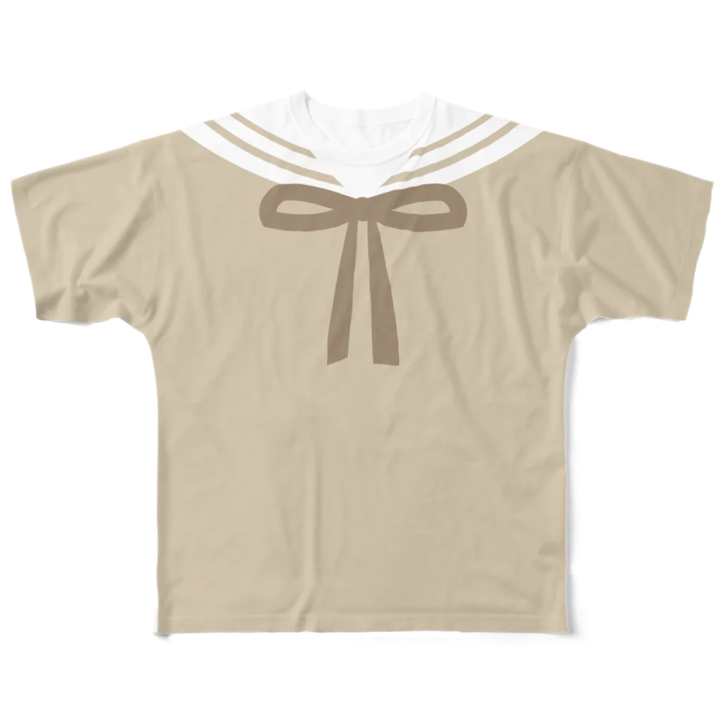KittenCollar@仔猫の首輪のベースカラー別のセーラープリント フルグラフィックTシャツ