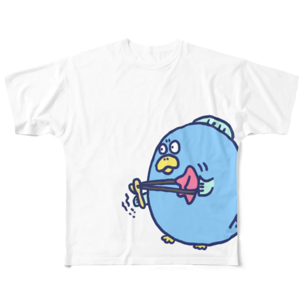 Fish so goodのあと3秒待ってやる フルグラフィックTシャツ