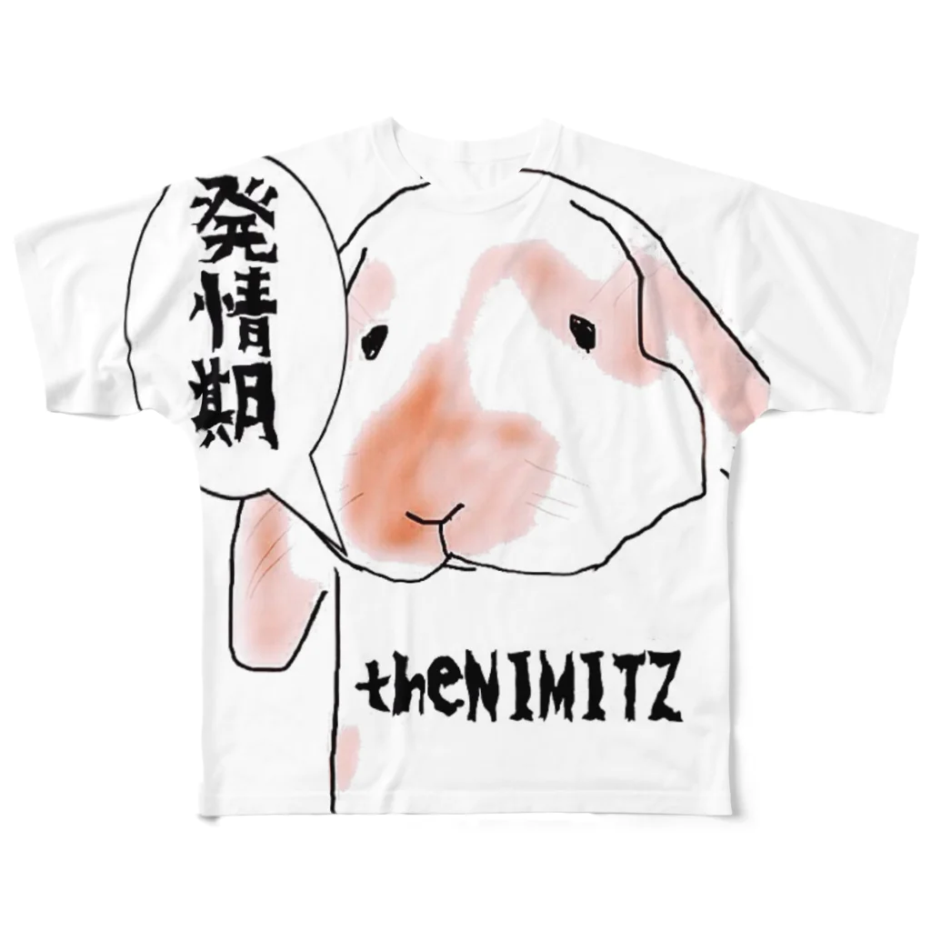 KIYONO(theNIMITZ)のtheNIMITZうさぎ① フルグラフィックTシャツ