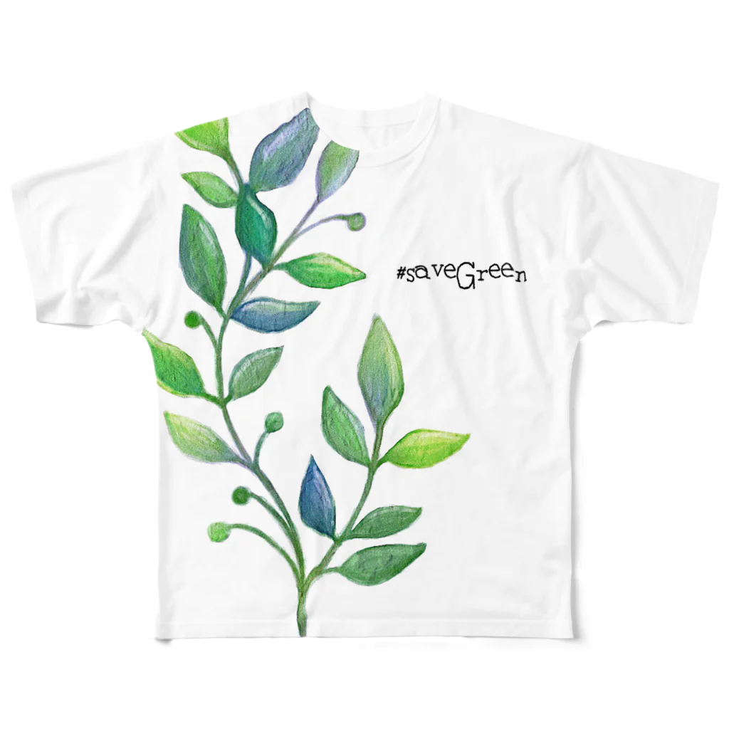 vapepoの#saveGreen All-Over Print T-Shirt