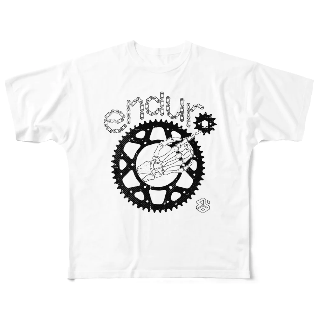 SLORIDEのSprocket(Black) フルグラフィックTシャツ