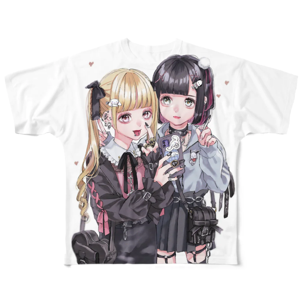 めたんのみせの🖤 フルグラフィックTシャツ