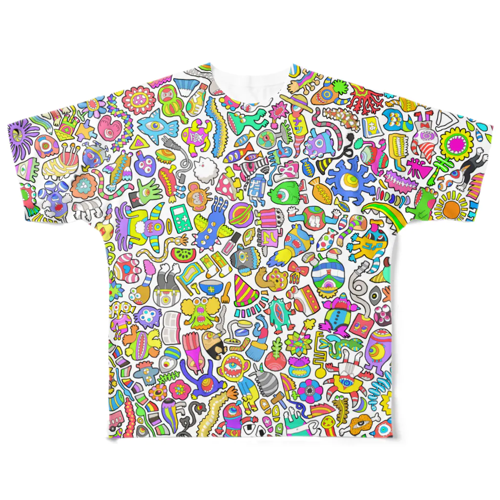 tunralのしきつめ怪獣 All-Over Print T-Shirt