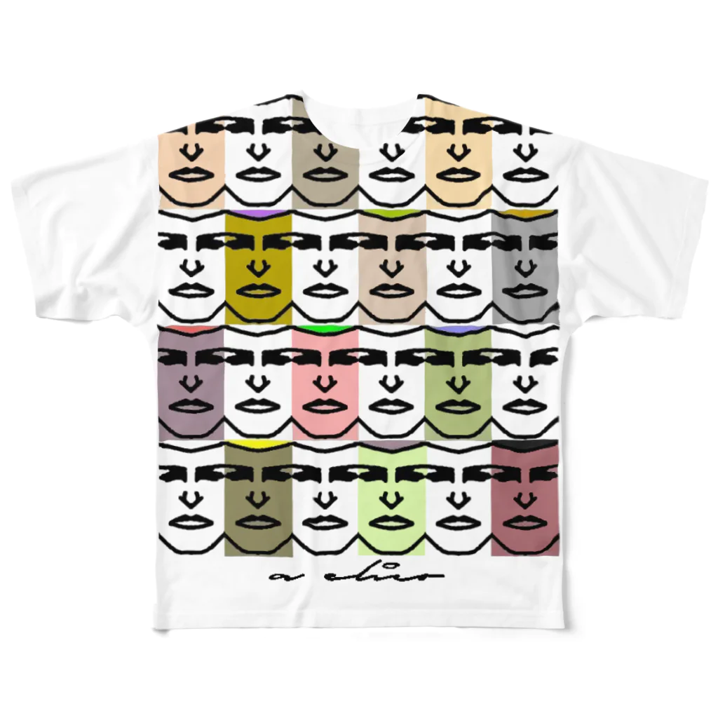 ælicoのmens color All-Over Print T-Shirt
