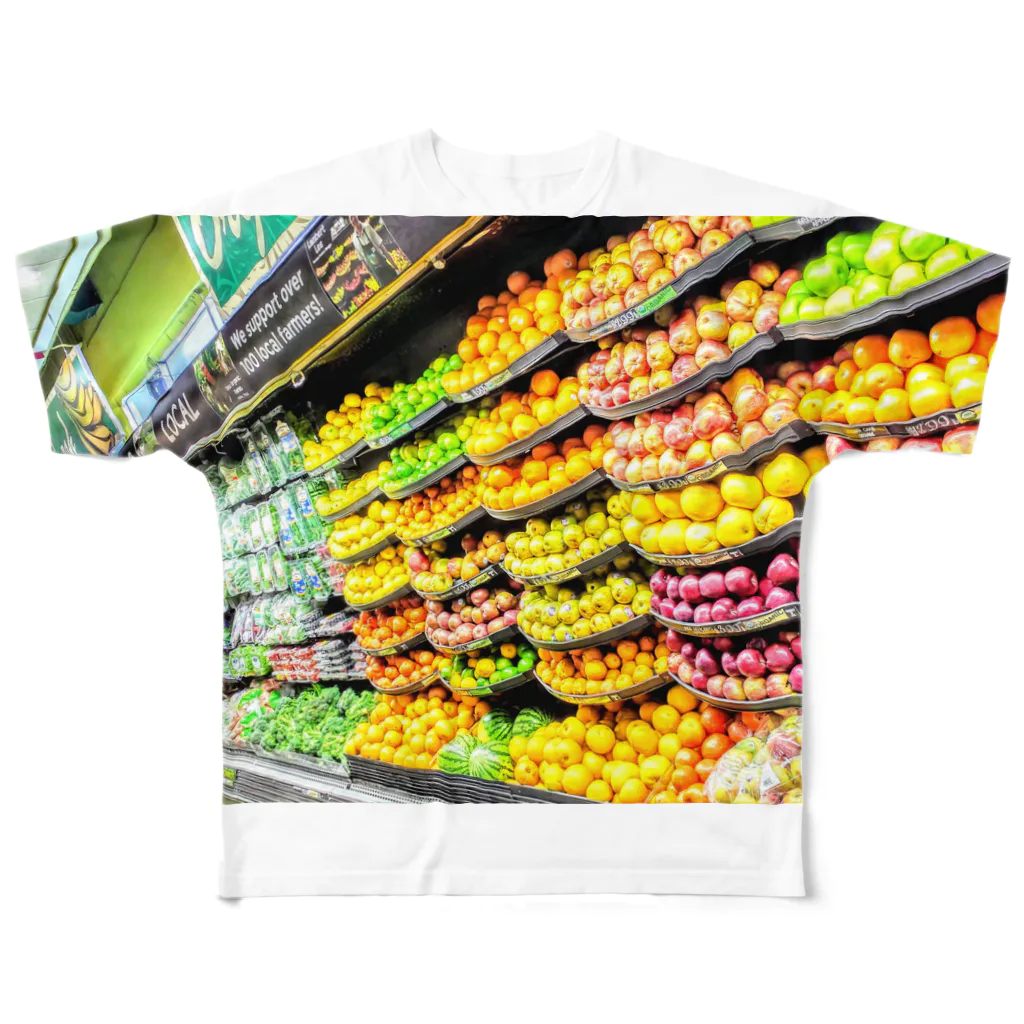 Hawaii Picturesのフルーツ🍊🍊 All-Over Print T-Shirt