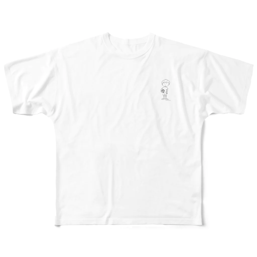 cumincuminのサッカーボールと少年(x) All-Over Print T-Shirt