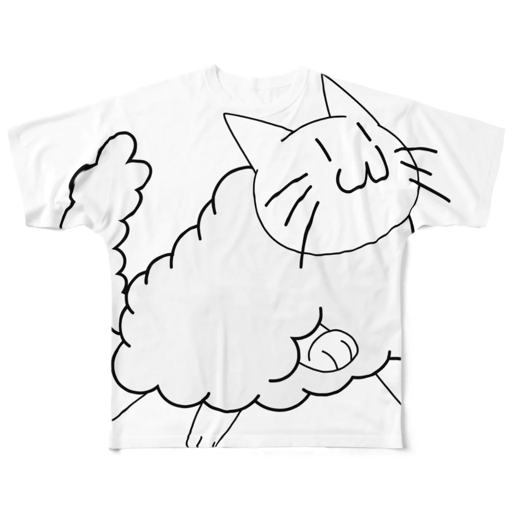 もこねこのもこねこ All-Over Print T-Shirt