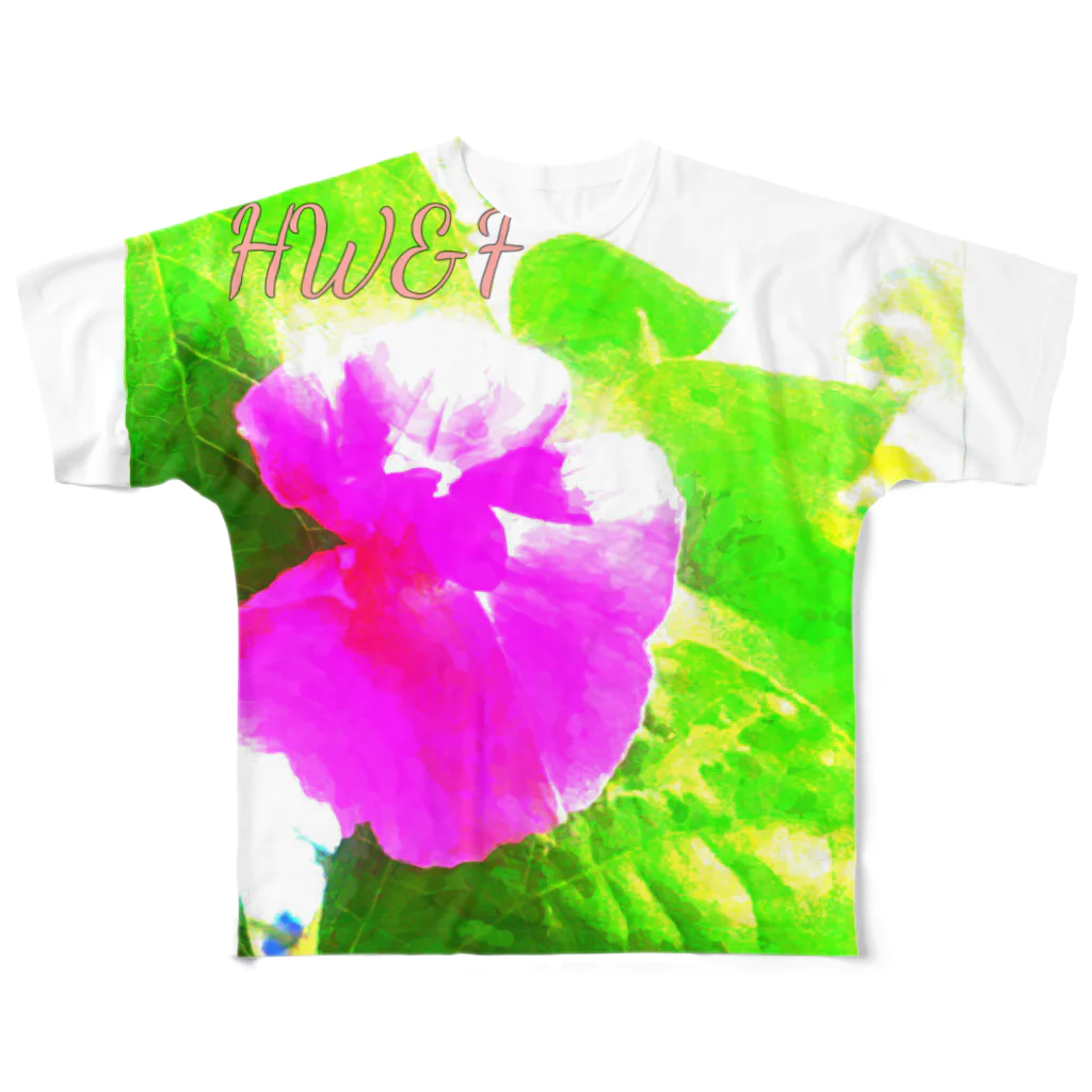 ふぃろのHW&Fと朝顔の花 All-Over Print T-Shirt