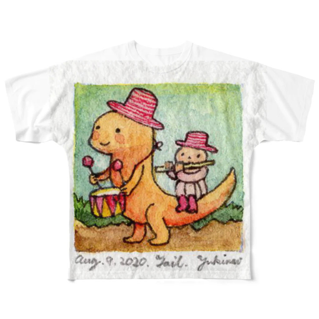 あかるいみらいけんきゅうじょのTAIL All-Over Print T-Shirt