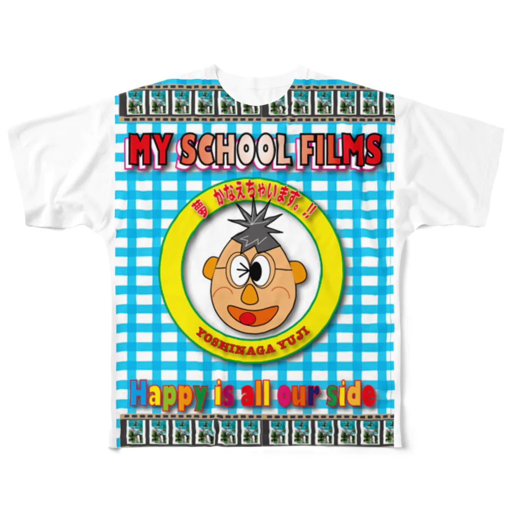 russell-squareのhappy is all our side All-Over Print T-Shirt