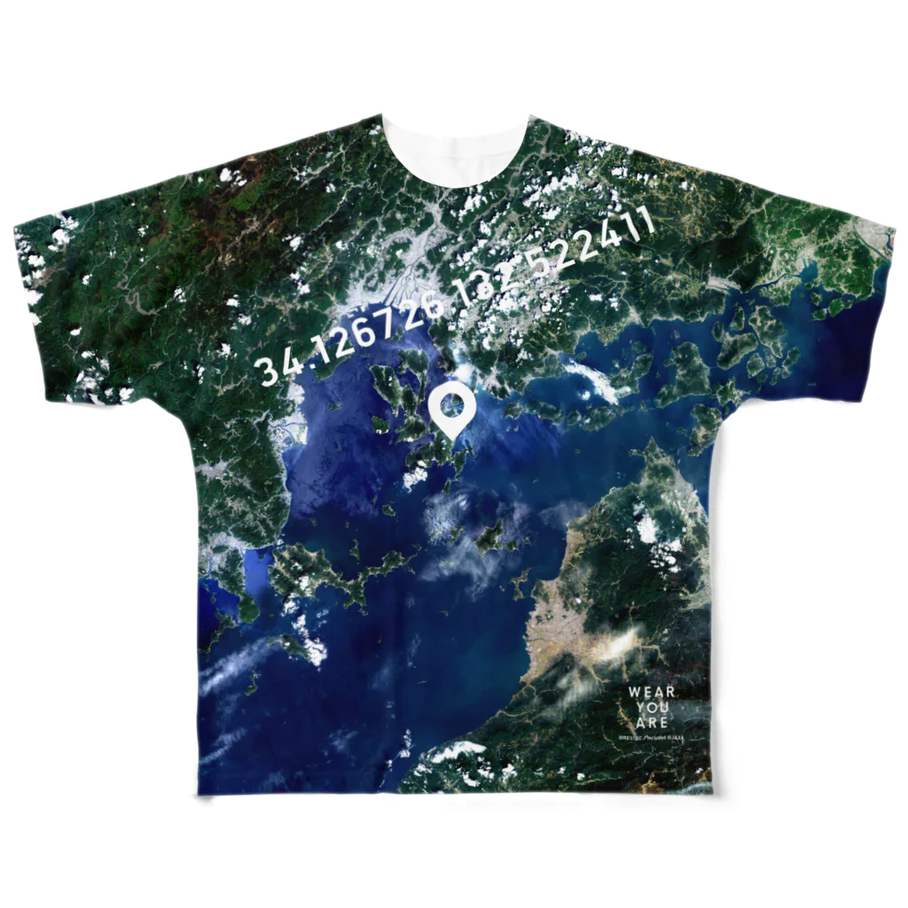 WEAR YOU AREの広島県 呉市 Tシャツ 両面 All-Over Print T-Shirt