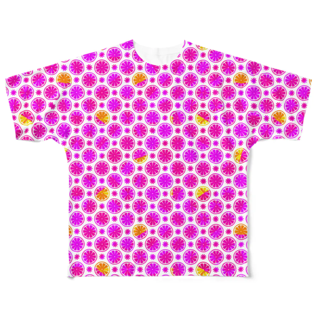 Purple PearlのPink citrus フルグラフィックTシャツ