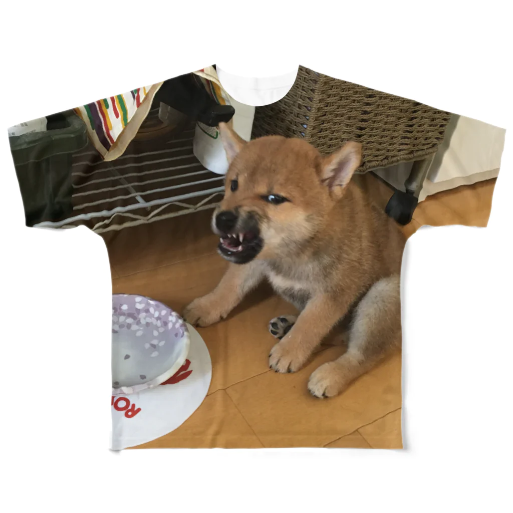 こはるちゃん(柴犬の女の子、2020年6月生まれ)のこはるちゃん7？+ All-Over Print T-Shirt