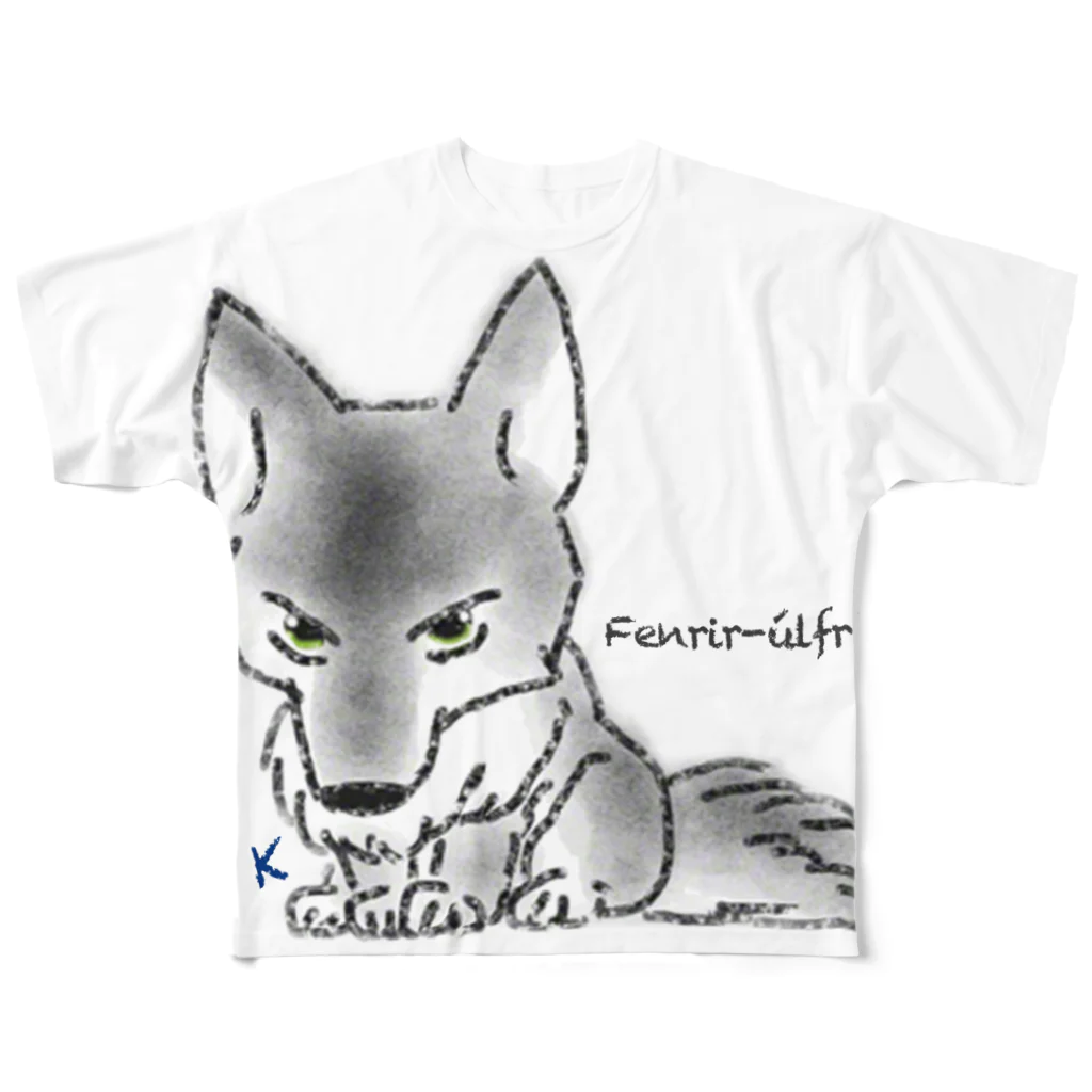 nature boxのFenrir-úlfr フルグラフィックTシャツ