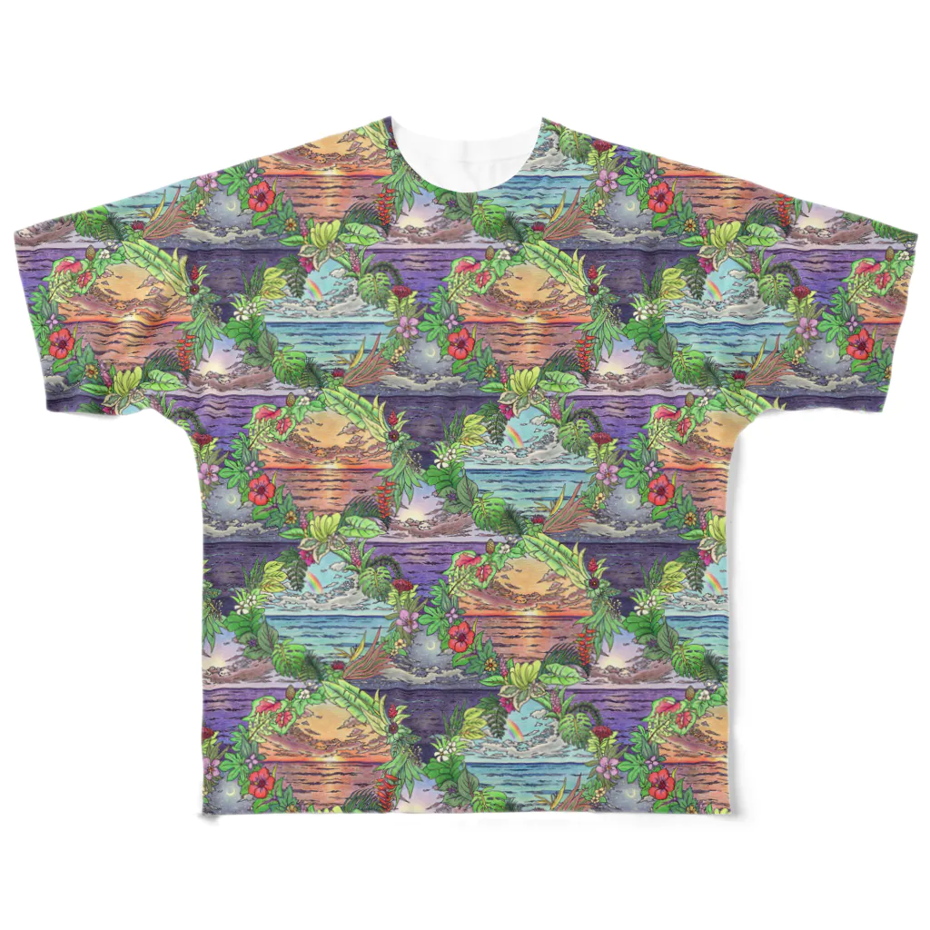 ANANI UKULELEのPolynesian Days All-Over Print T-Shirt