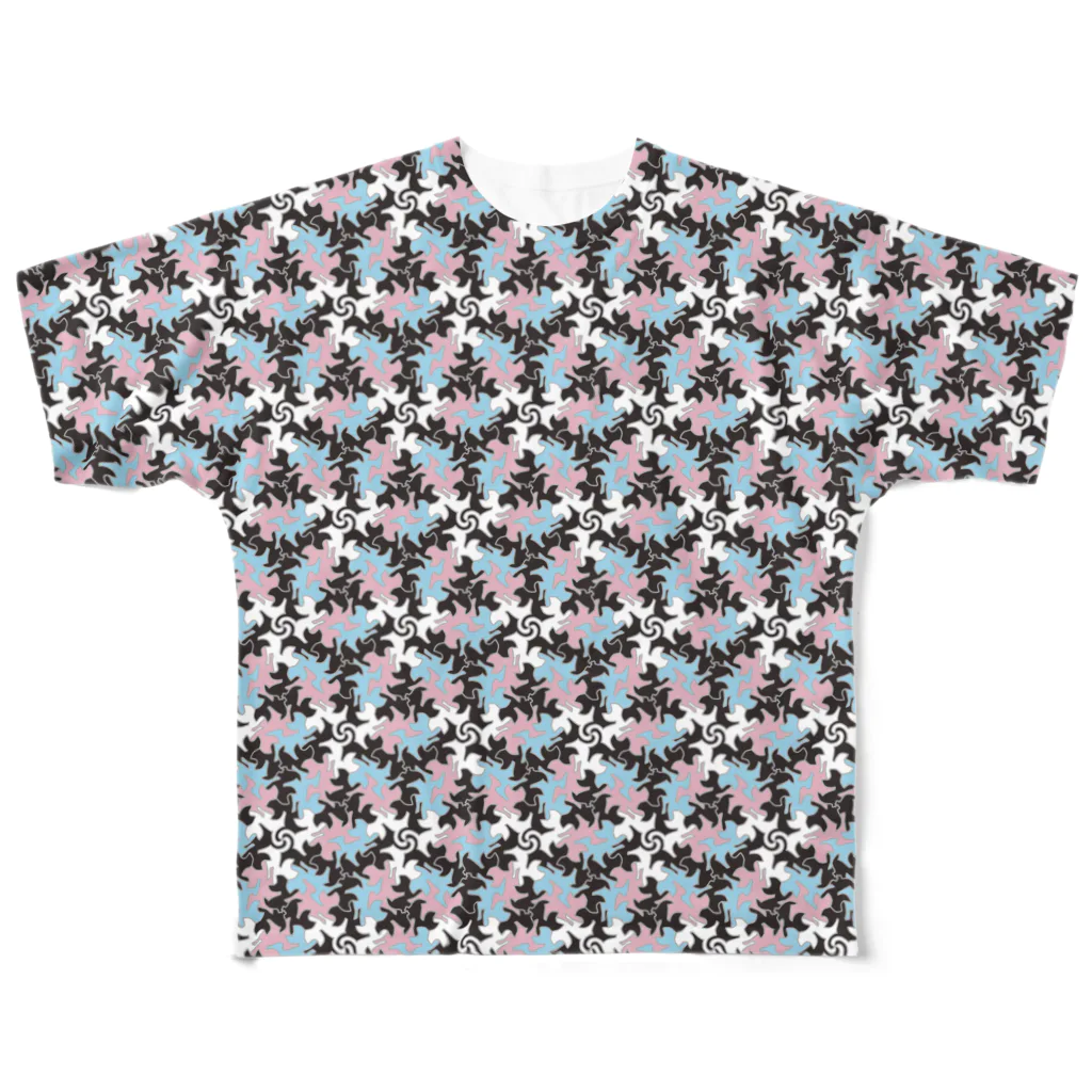 Ast TessellationのTHP-Cat-R1995-Met_B2-6 All-Over Print T-Shirt