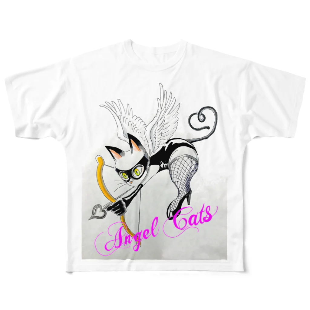 桂KeiのAngle Cats  フルグラフィックTシャツ