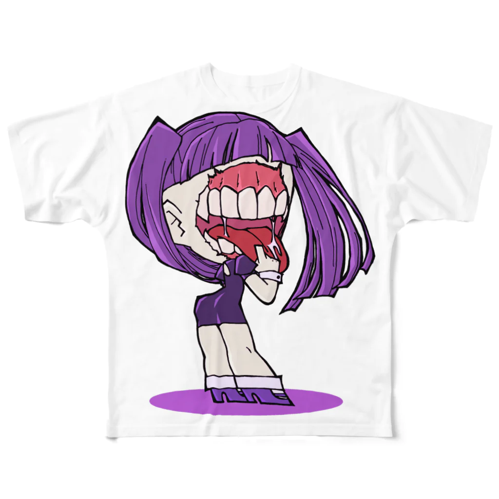 あやあすあの口だけ女ちゃん フルグラフィックTシャツ