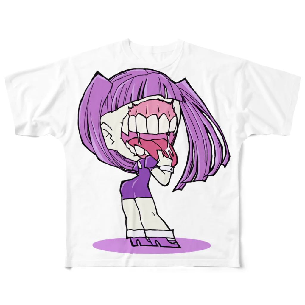 あやあすあの口だけ女ちゃん フルグラフィックTシャツ