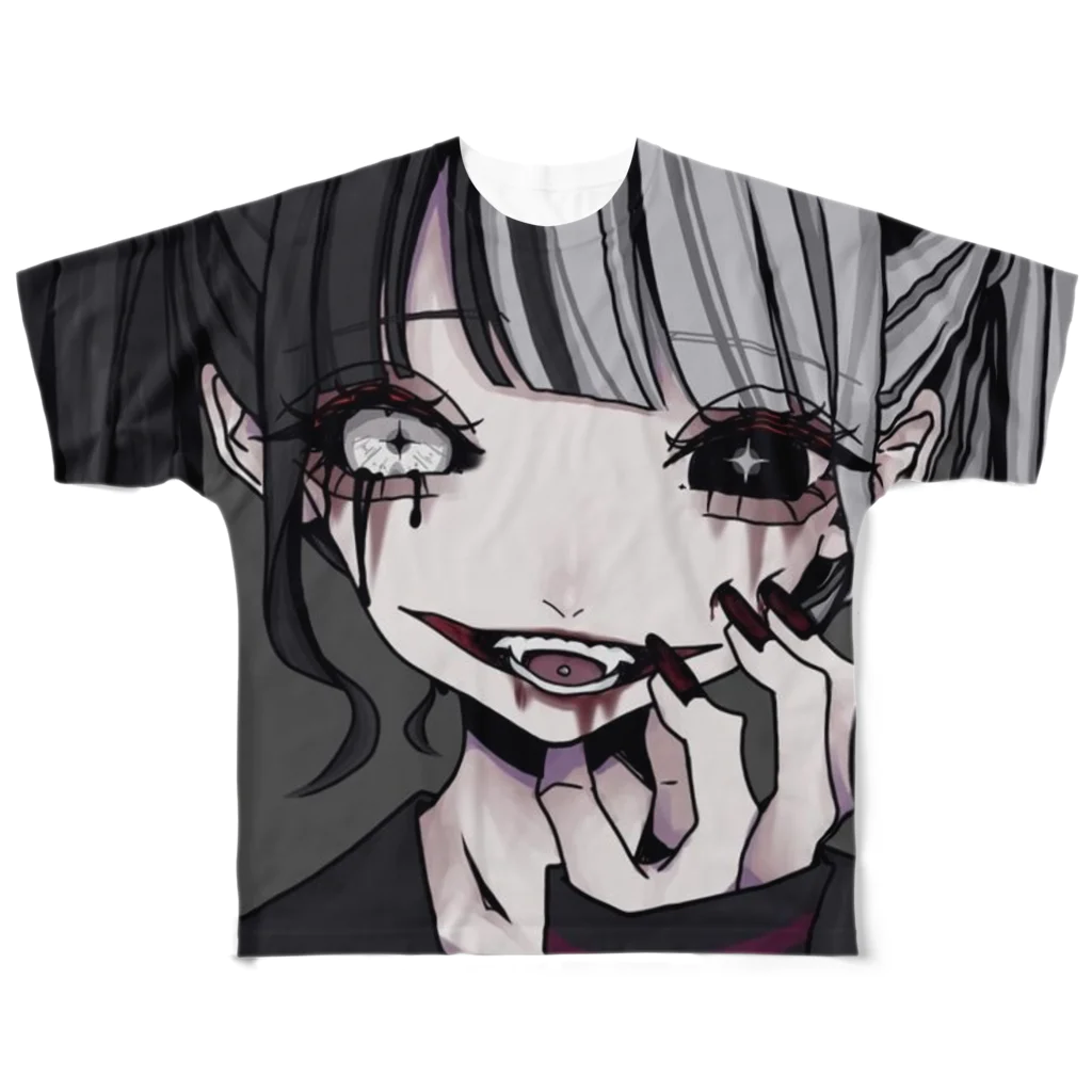 MONSTERの病み子ちゃん Tシャツ フルグラフィックTシャツ