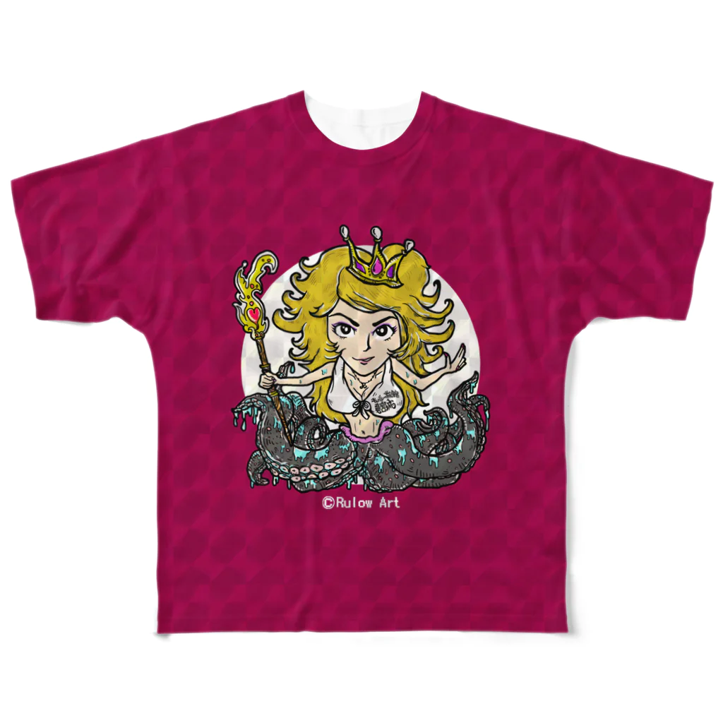 ルロウアートの浪姫様（キラキラシール風） All-Over Print T-Shirt