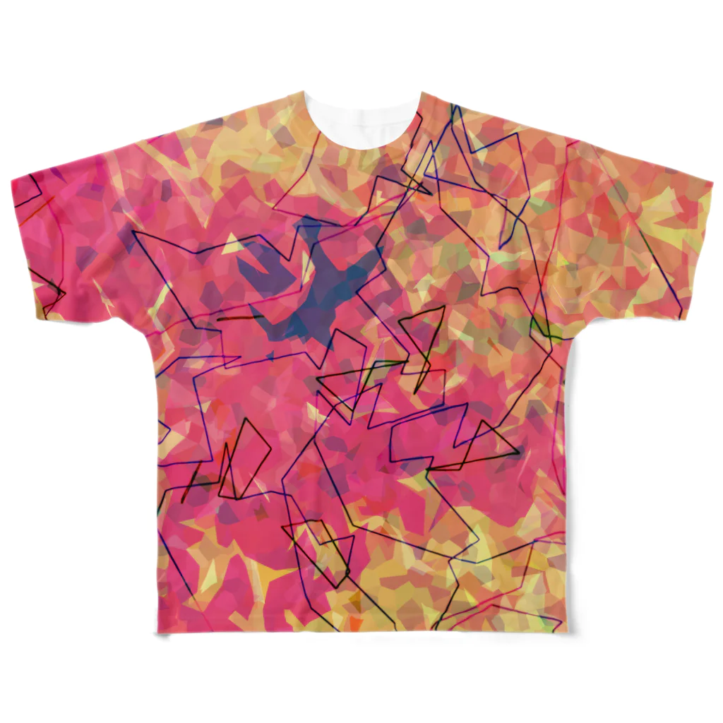 tmtのretro color All-Over Print T-Shirt