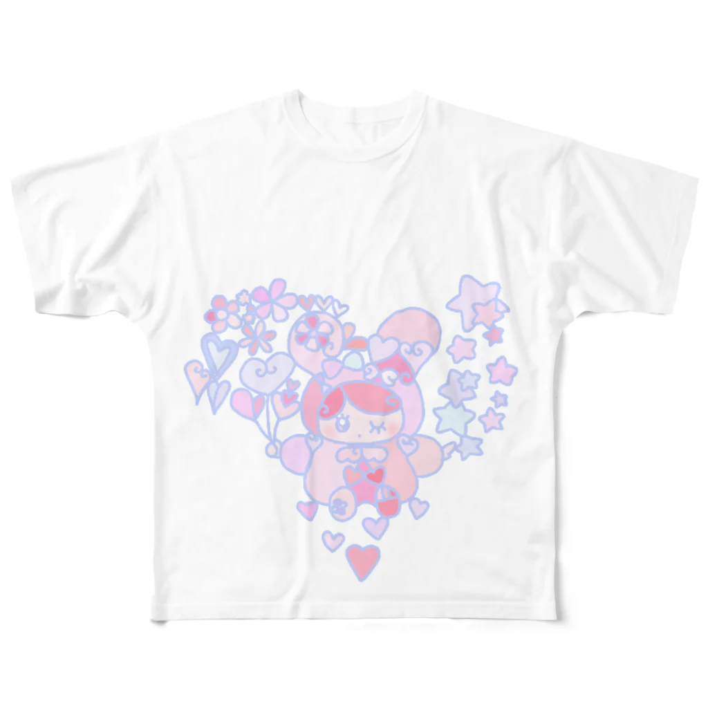 🎀宇佐木 芙和子🎀のゆめかわふわこ All-Over Print T-Shirt