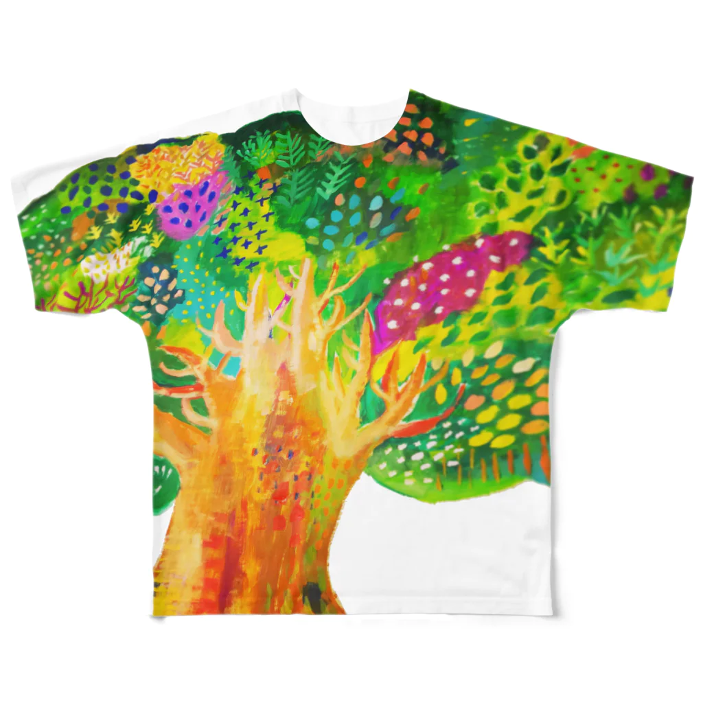 savaの生命宿るりんごの木 All-Over Print T-Shirt