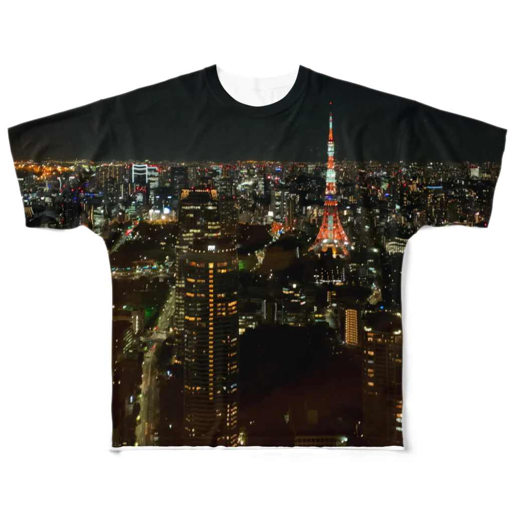 AYA’s Photography の東京の夜景 All-Over Print T-Shirt