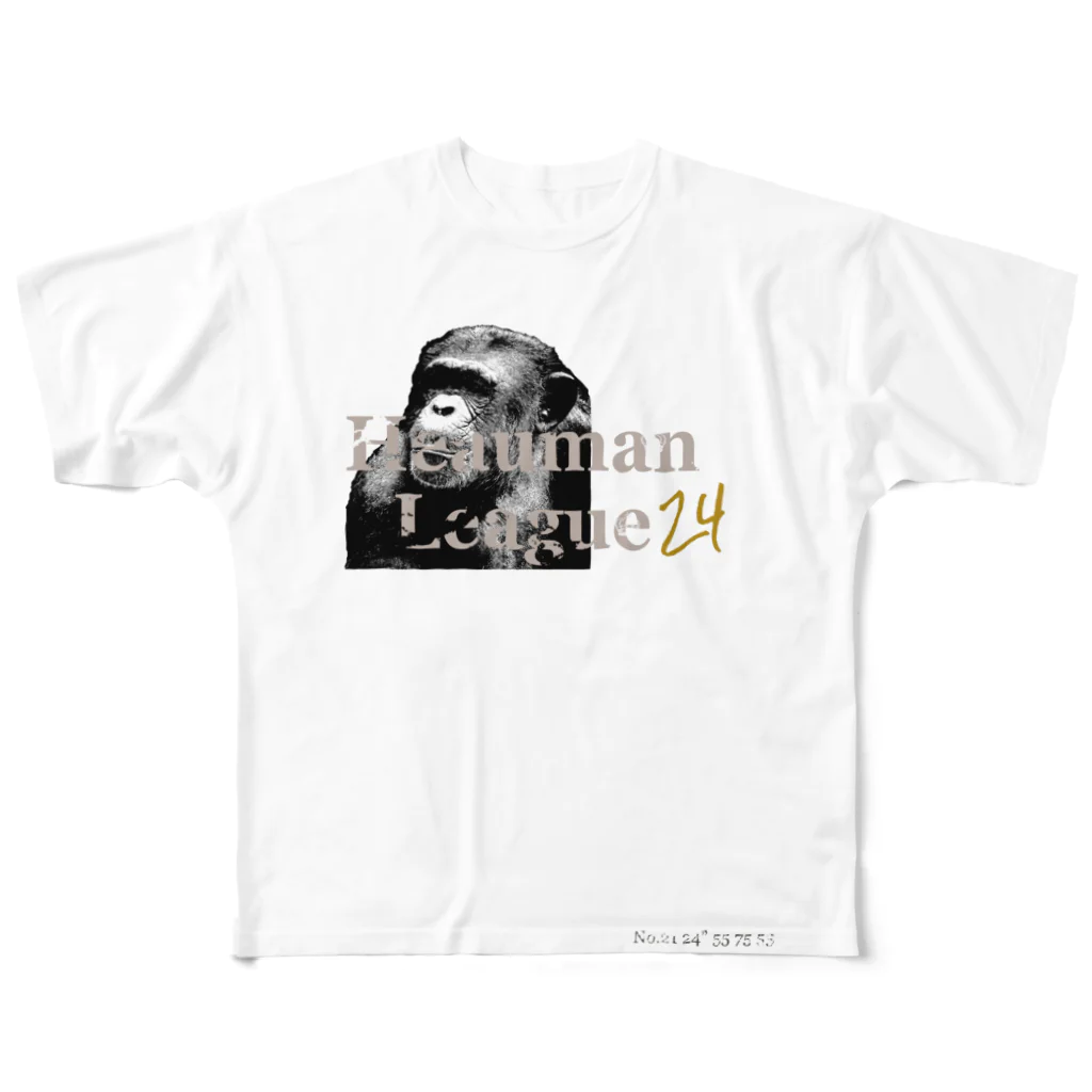 Heauman LeagueのChimp T-Shirts Heauman League All-Over Print T-Shirt