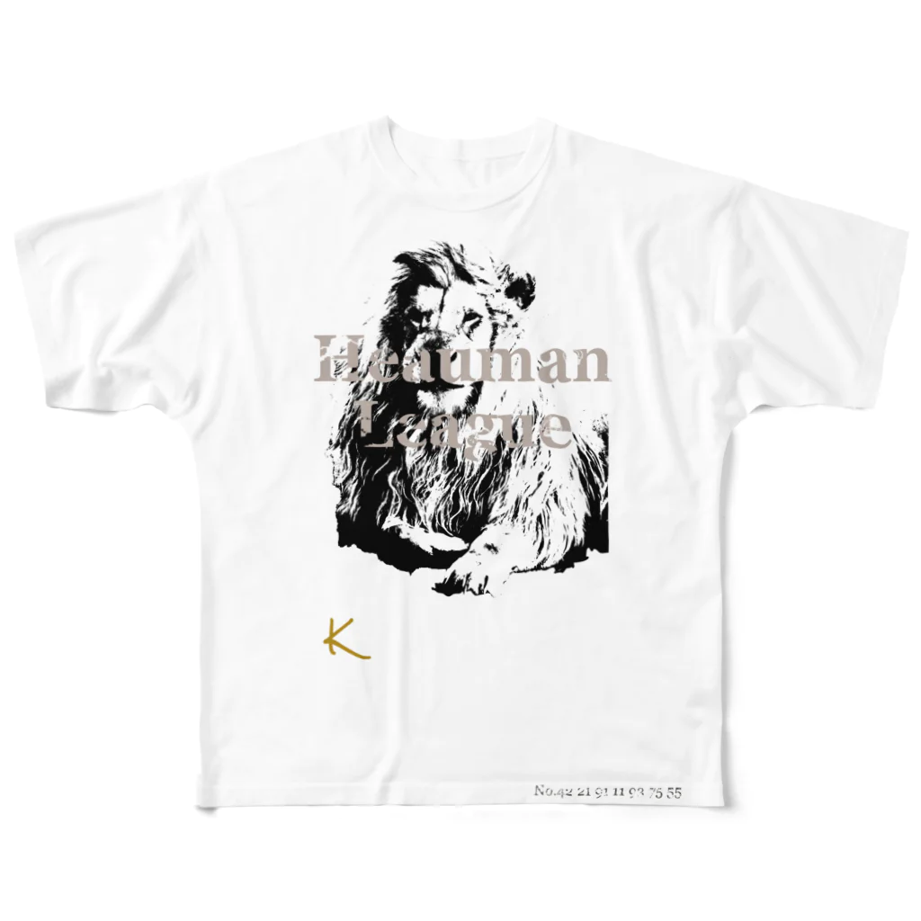 Heauman LeagueのLion T-Shirts Heauman League フルグラフィックTシャツ