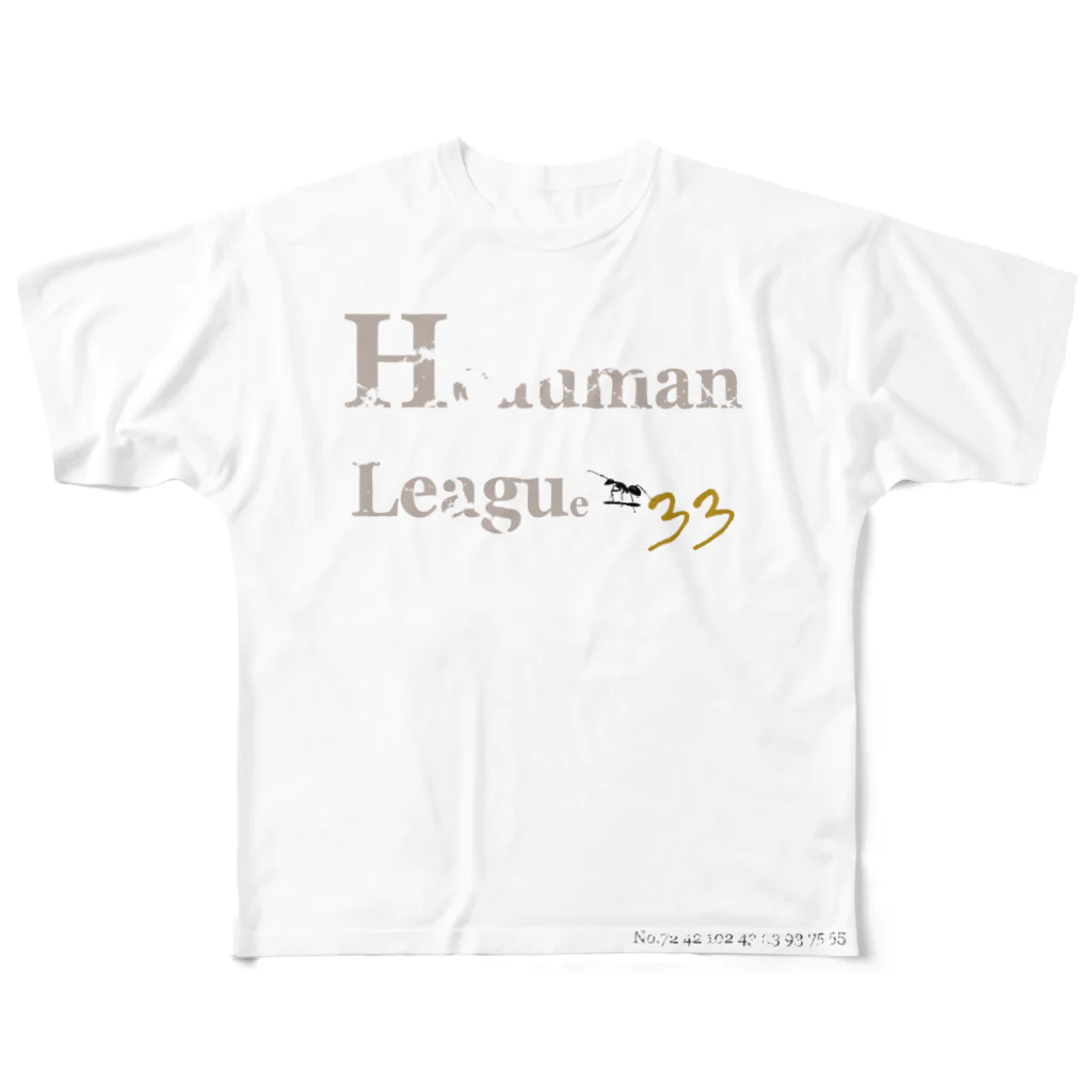 Heauman LeagueのAnt T-Shirt Heauman League フルグラフィックTシャツ