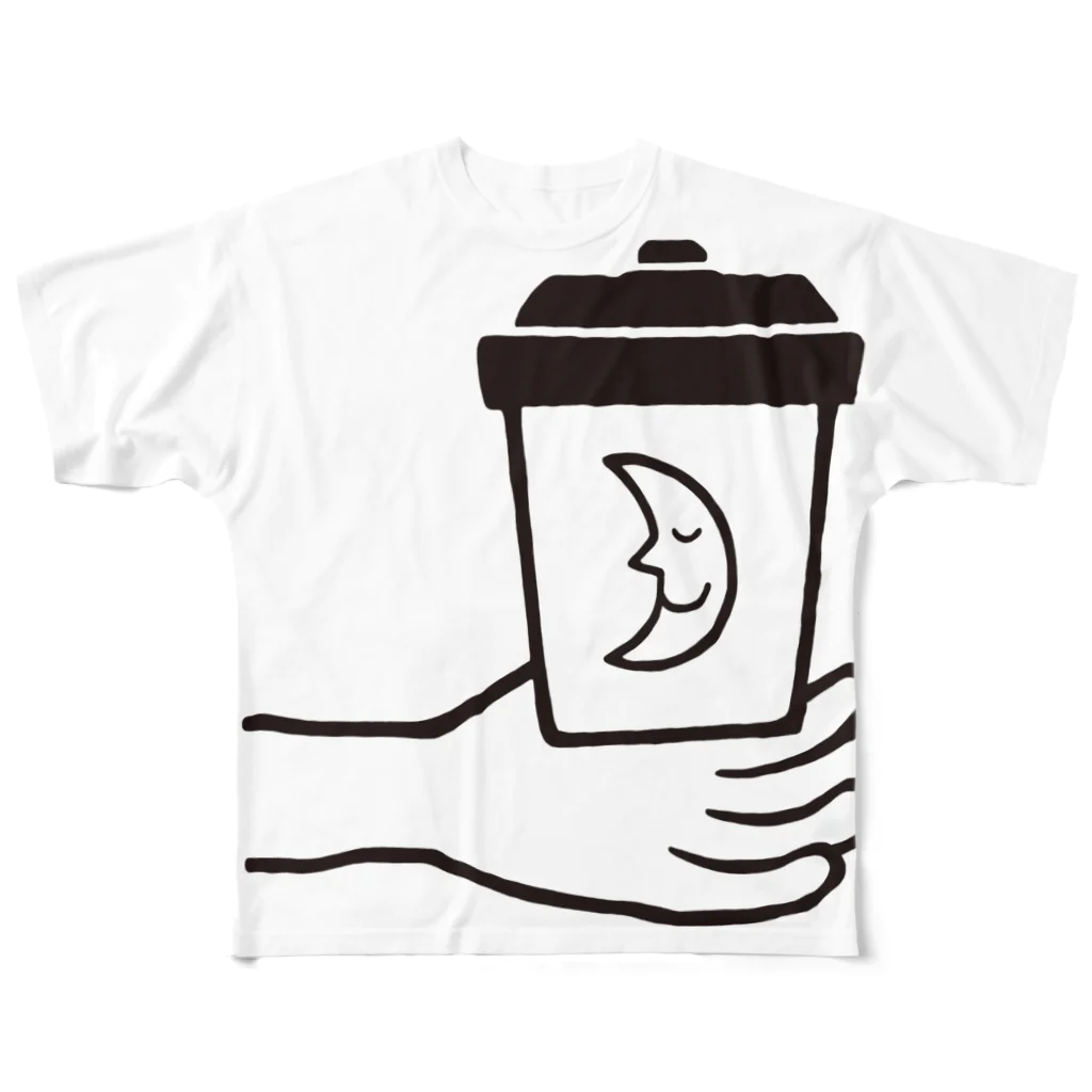 カフェ・キラクのフルよるコーヒーT2B フルグラフィックTシャツ