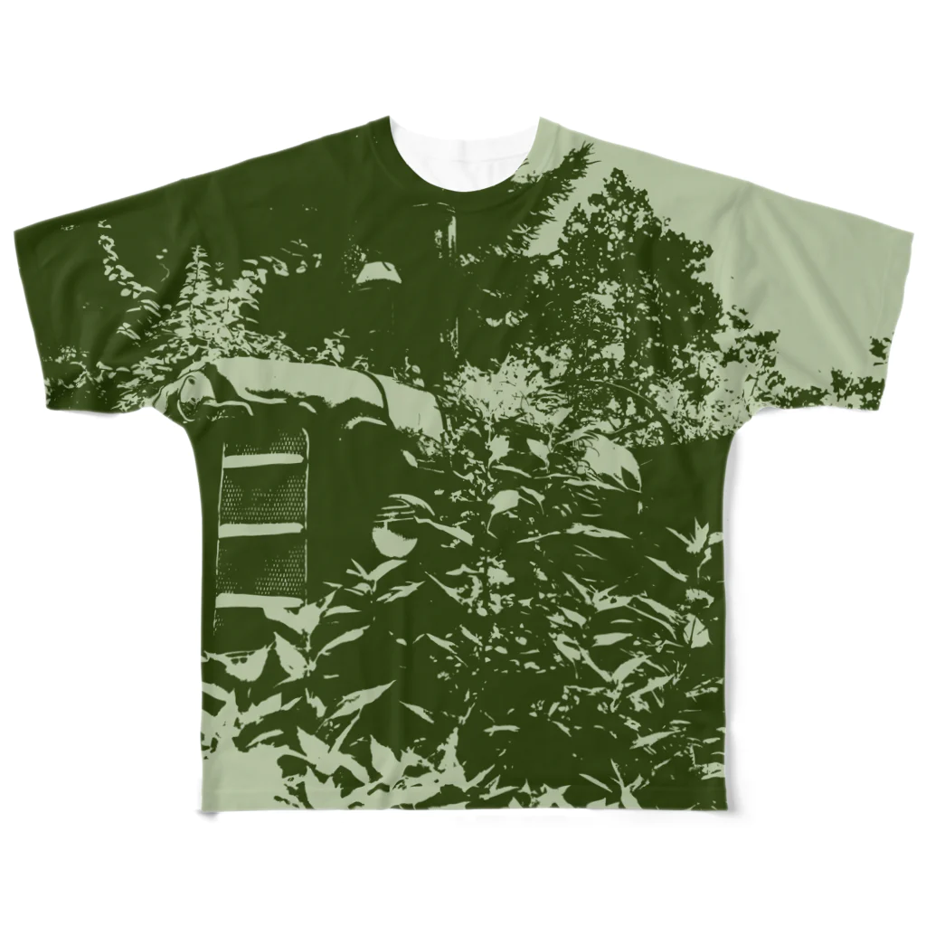 3rd Shunzo's boutique熊猫屋 の老兵は死なず。ただ見守るのみ。 All-Over Print T-Shirt