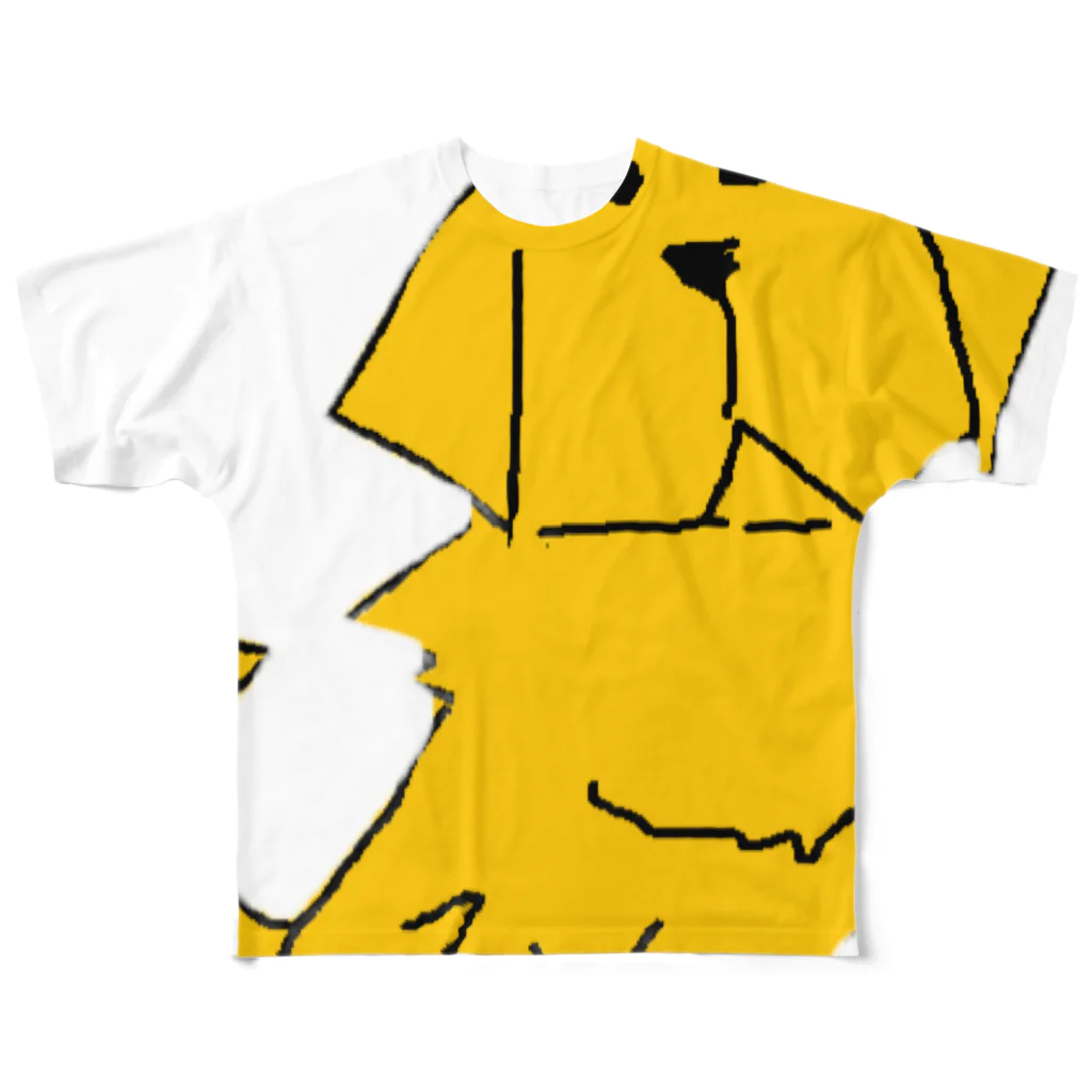 カカオのゴールデンレトリバー　犬 フルグラフィックTシャツ