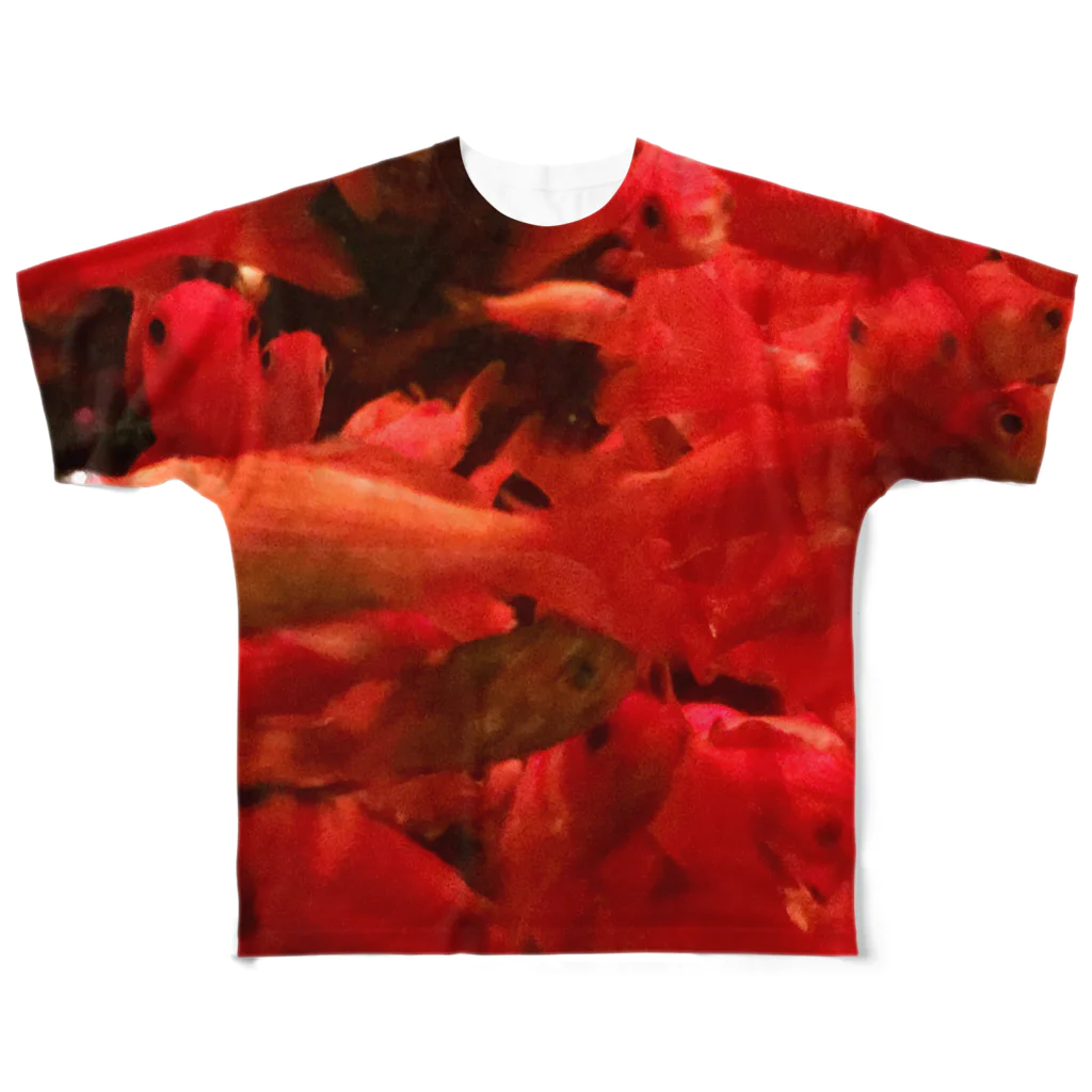 konikoniの金魚Red フルグラフィックTシャツ