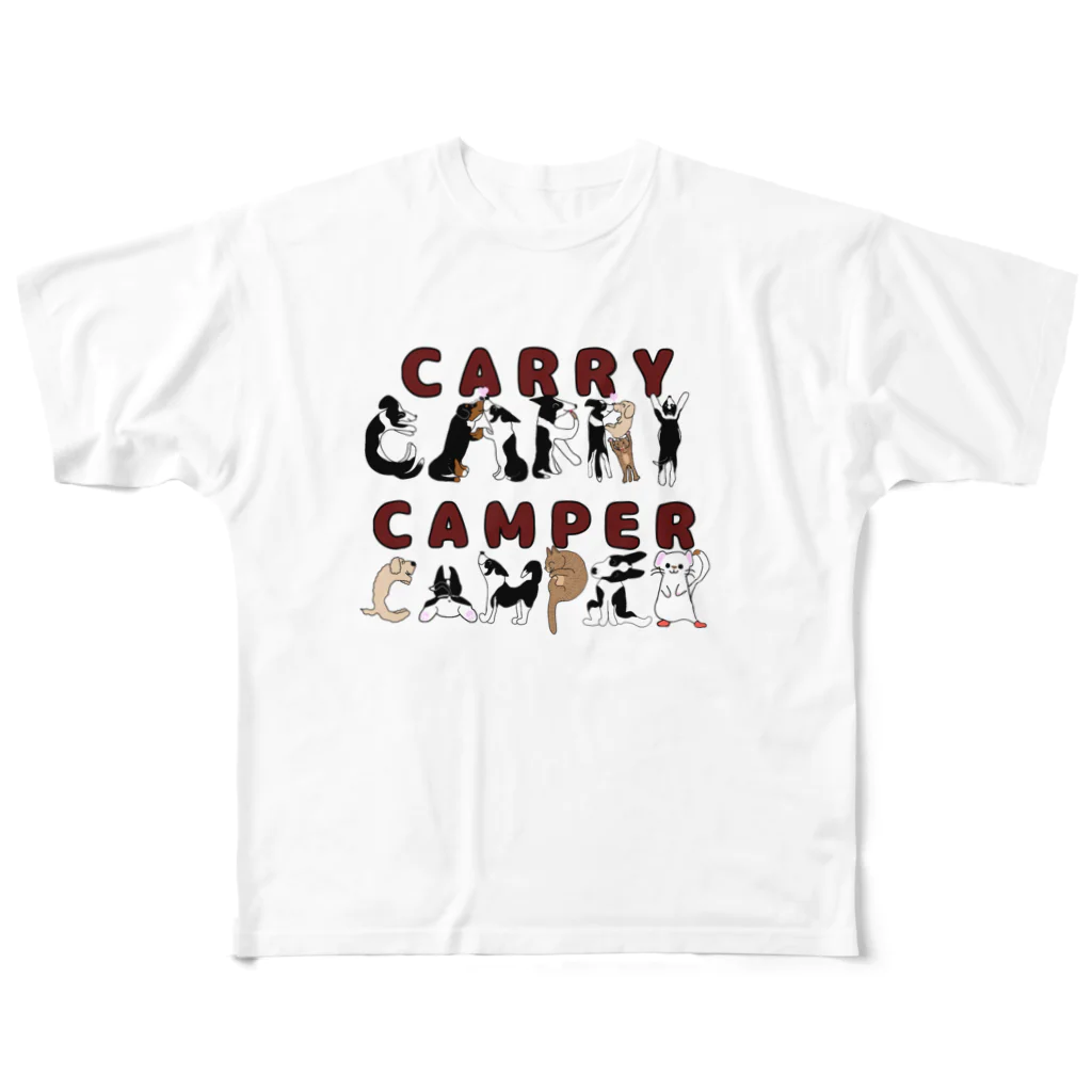 Fortune Campers そっくの雑貨屋さんのCARRY CAMPER フルグラフィックTシャツ