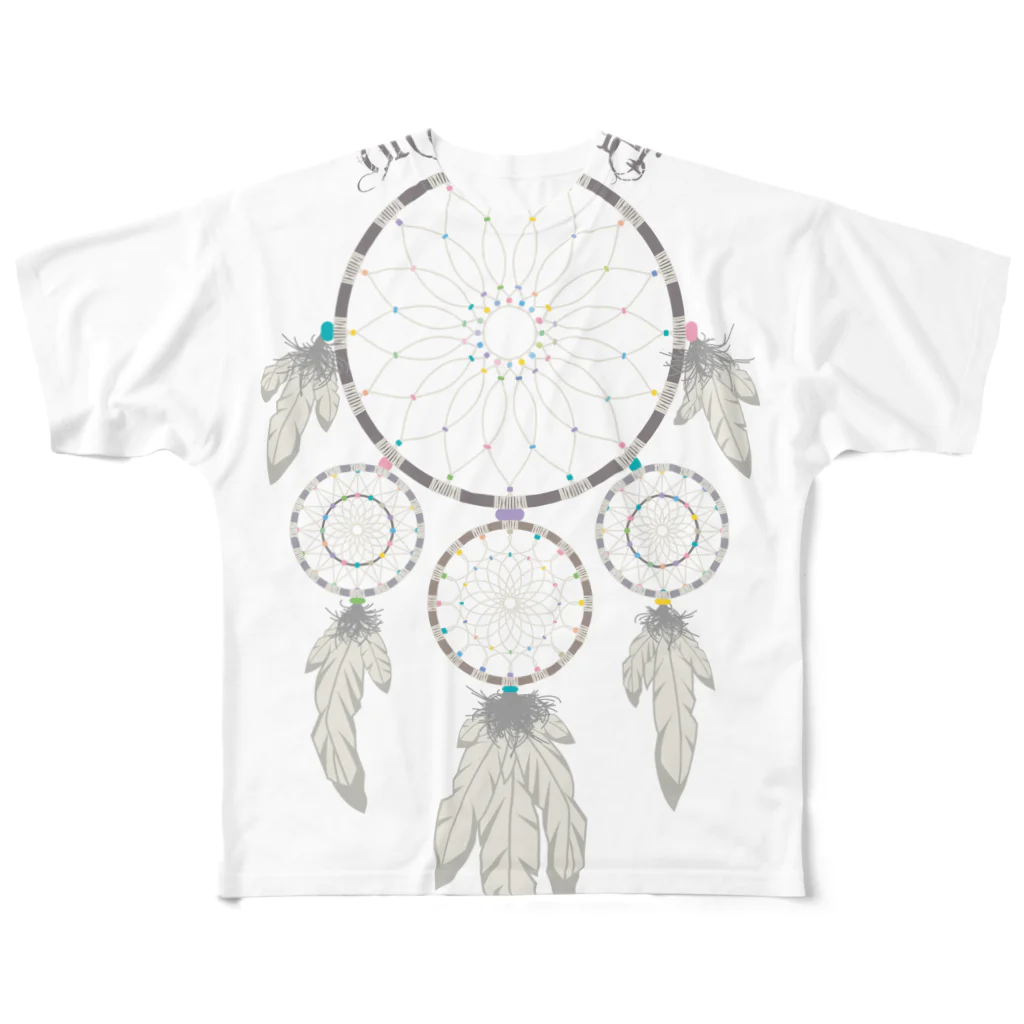 GubbishのDreamcatcher（淡色ボディ用） フルグラフィックTシャツ