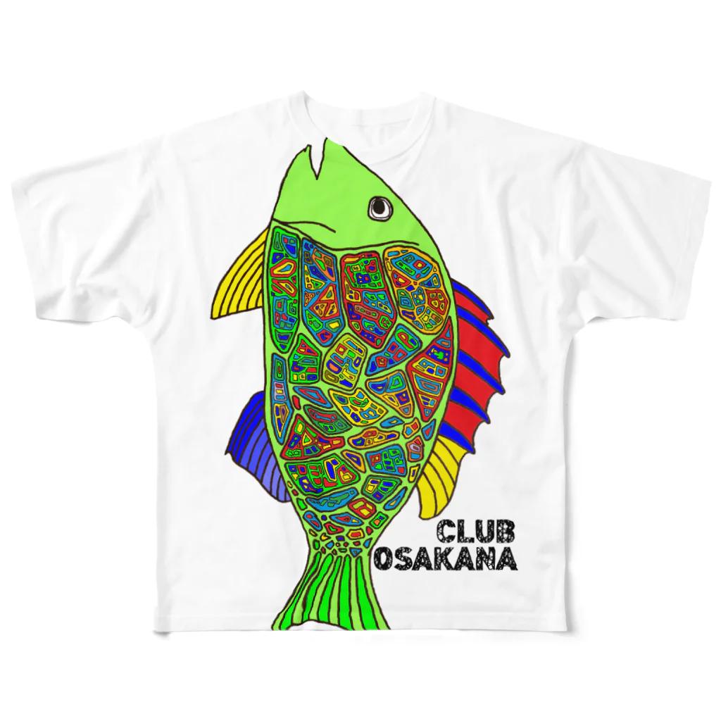 少年おおしまのCLUB OSAKANA フルグラフィックTシャツ