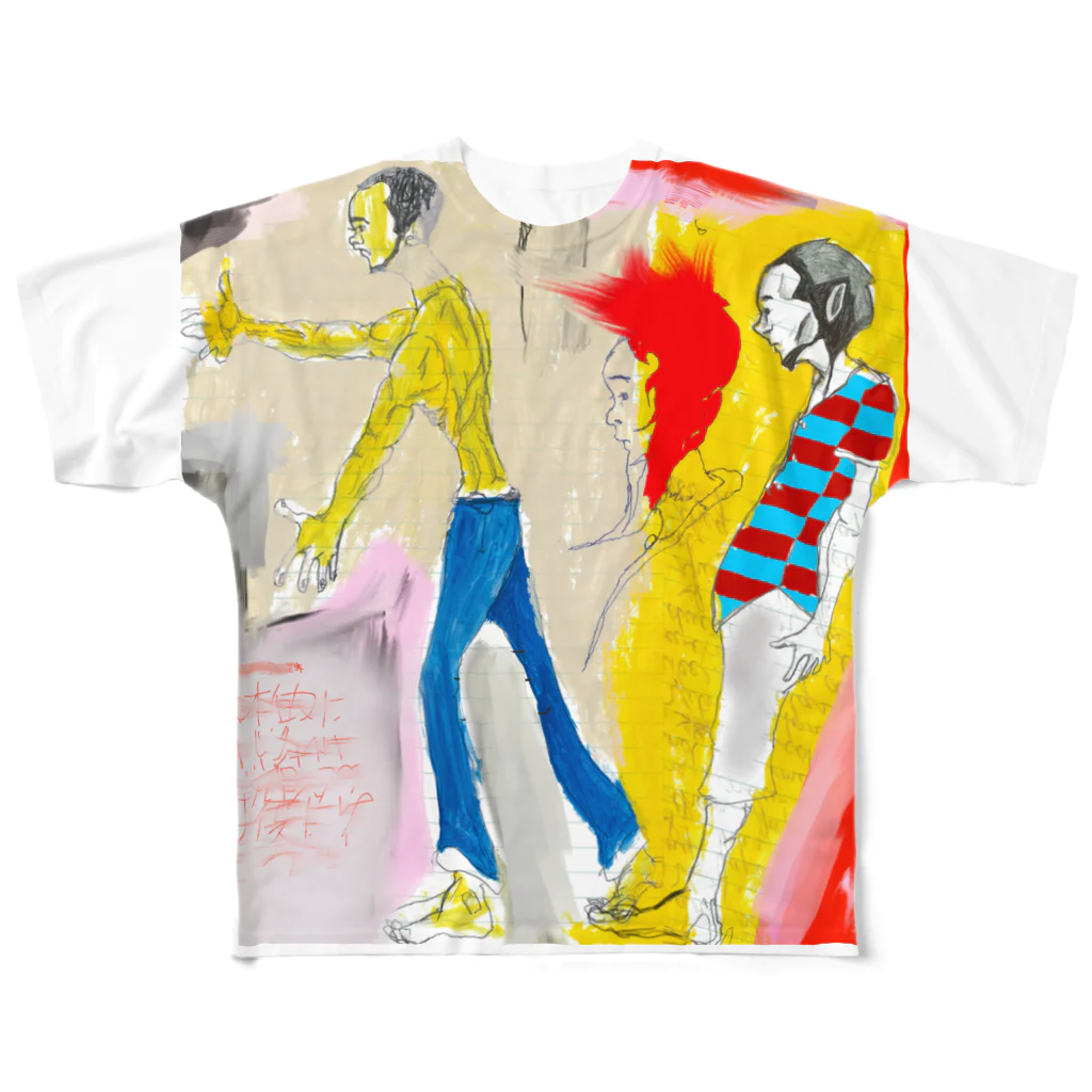 㐂十ショップの抽象絵アイテム All-Over Print T-Shirt