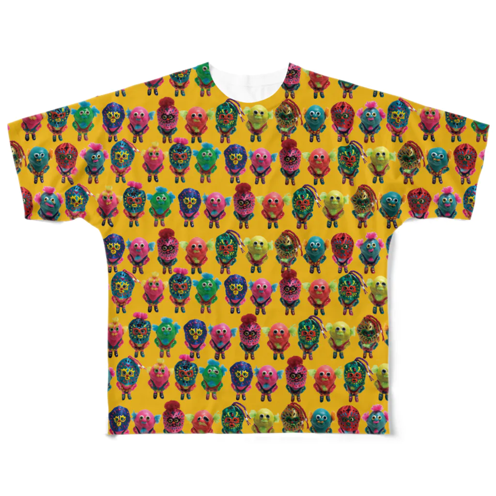 ☆KowellyTown☆のKT Lucha Monsters T-shirts All-Over Print T-Shirt