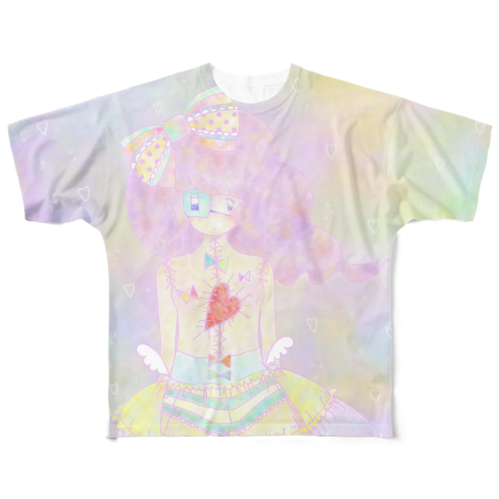 うえはんの甘美ちゃんTシャツ フルグラフィックTシャツ