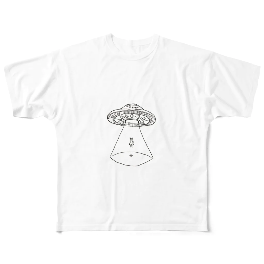 サユリアリティネオ🛸のUFOから宇宙人 All-Over Print T-Shirt