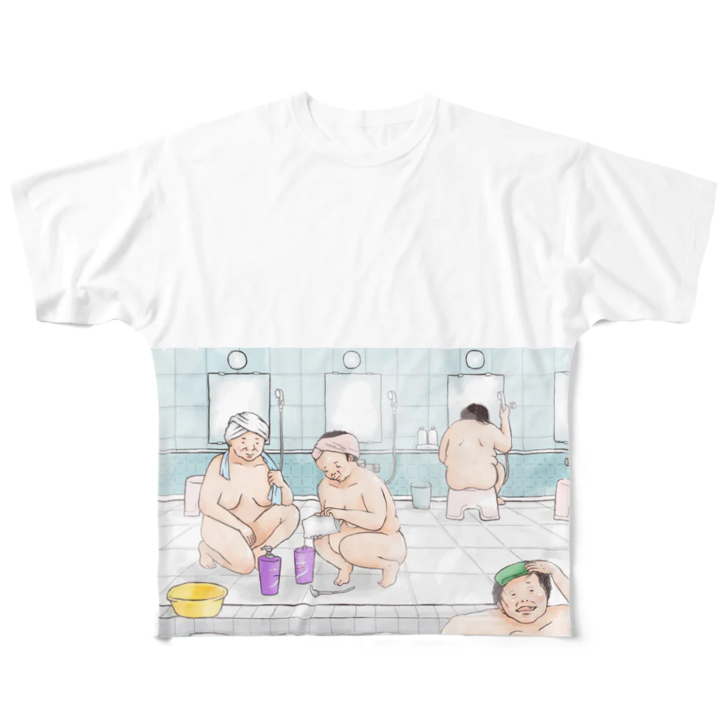 sudoukuboの銭湯女子〜シャンプー詰め替え編〜 All-Over Print T-Shirt