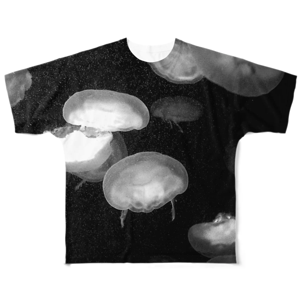 ﾑﾗﾉ ﾘﾝの白黒海月 All-Over Print T-Shirt