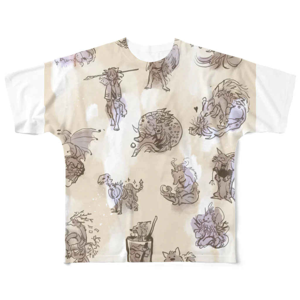 hitoureiのふしぎな幻獣コレクション2 All-Over Print T-Shirt