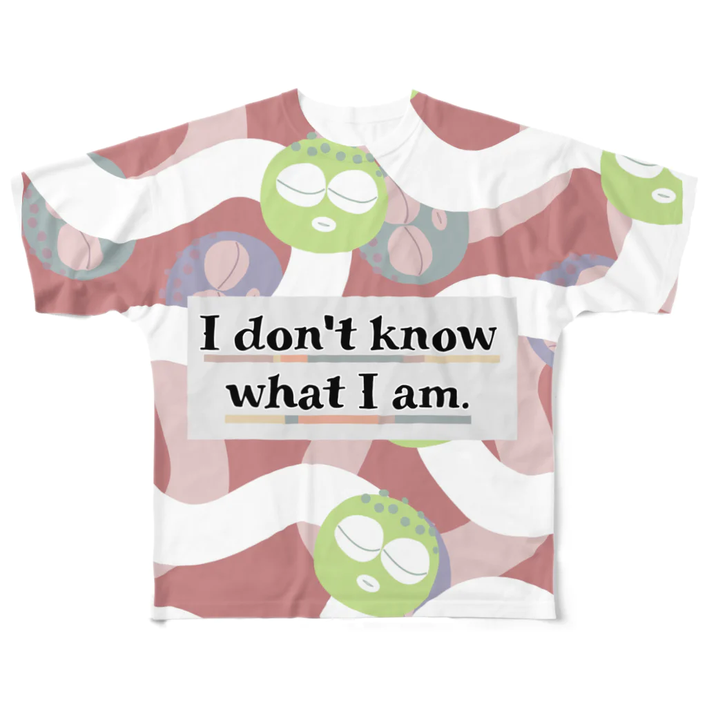 両手にパン🍞のI don't know what I am（ver.2） フルグラフィックTシャツ