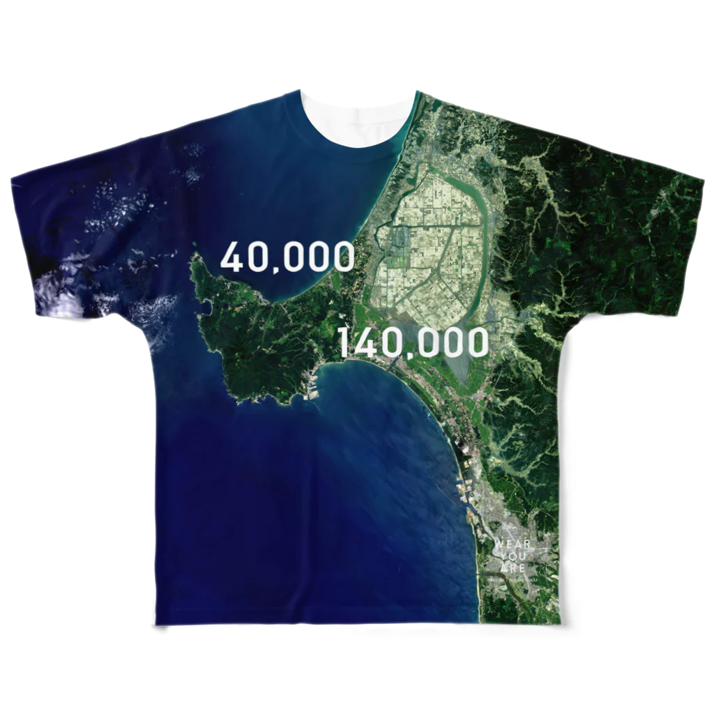 WEAR YOU AREの秋田県 男鹿市 Tシャツ 両面 All-Over Print T-Shirt