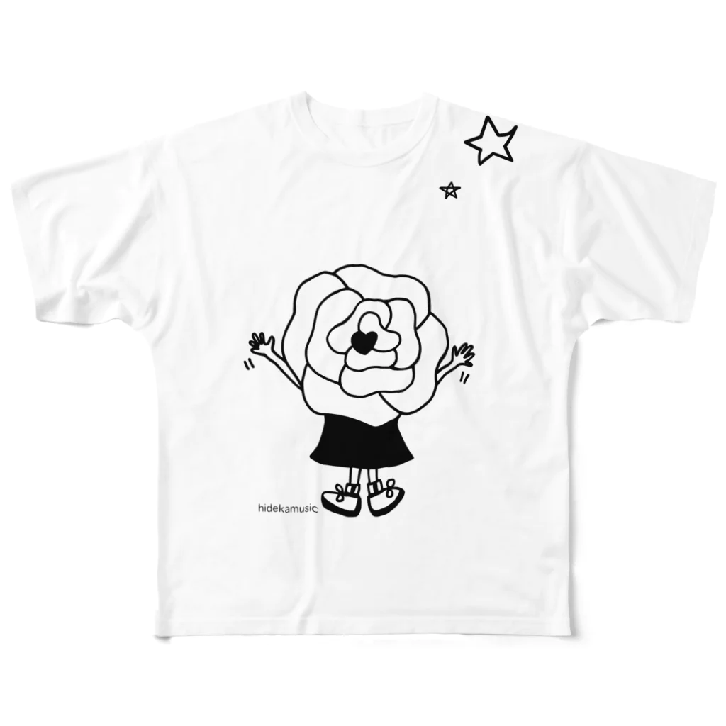 hidekaMusicの夢見る”のうちゃん” フルグラフィックTシャツ