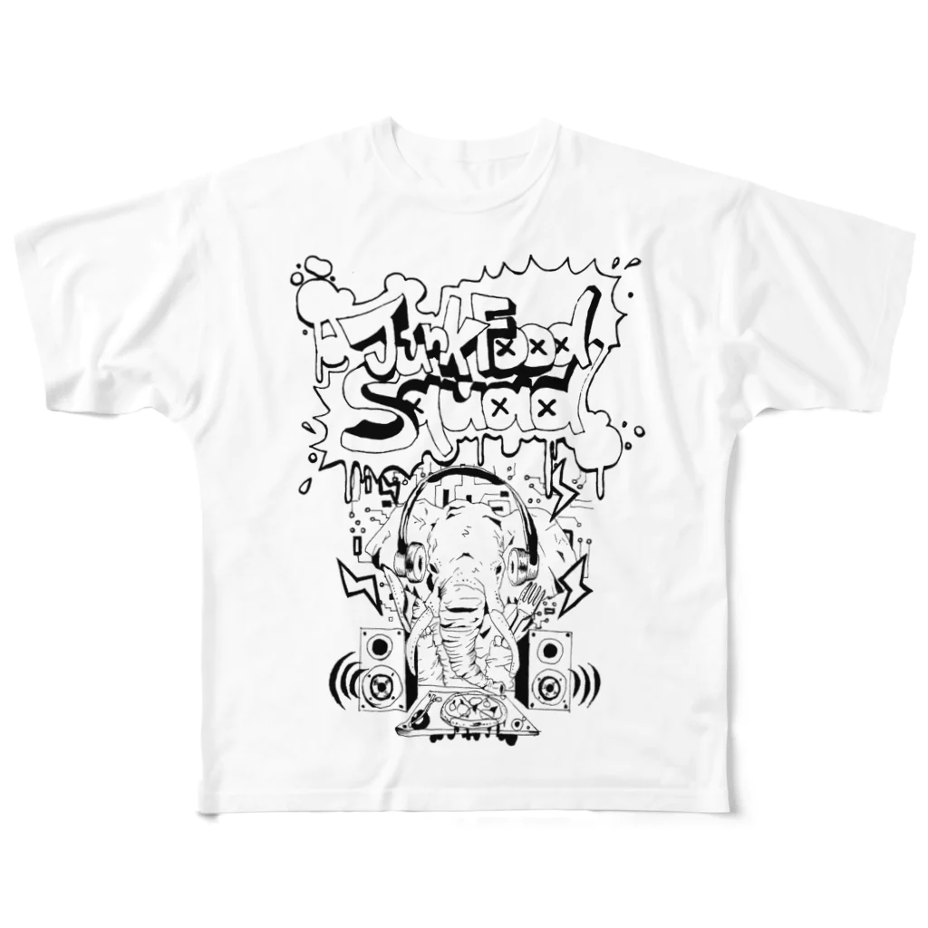 JunkFoodSquadのデザインロゴTee5 フルグラフィックTシャツ